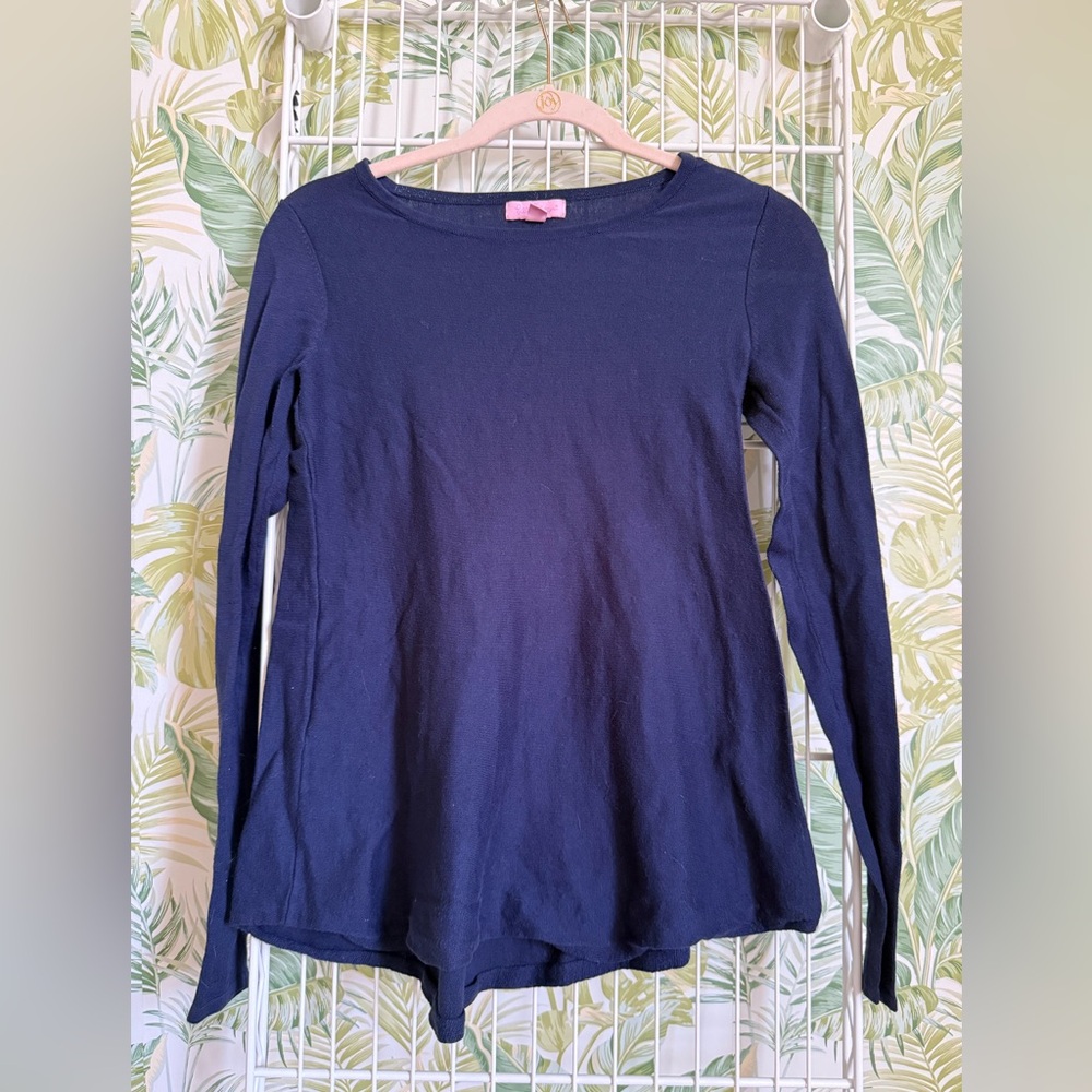 Lilly Pulitzer True Navy Boatneck Long-Sleeve Top